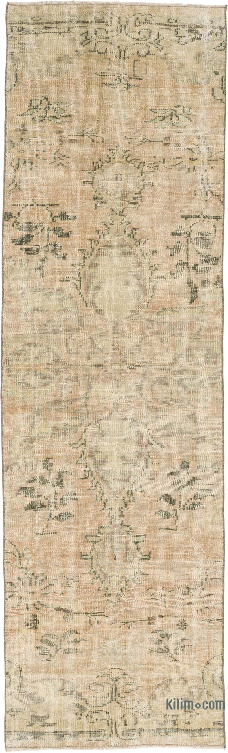 Pasillo Vintage Turco Anudado a Mano - 88 cm x 295 cm - K0085409
