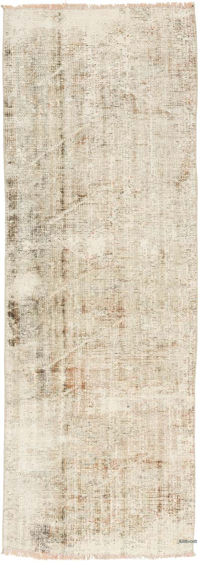 Vintage Turkish Hand-Knotted Runner - 2' 7" x 7' 3" (31" x 87")