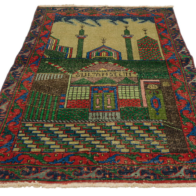 El Dokuma Vintage Halı - 97 cm x 160 cm - K0085412