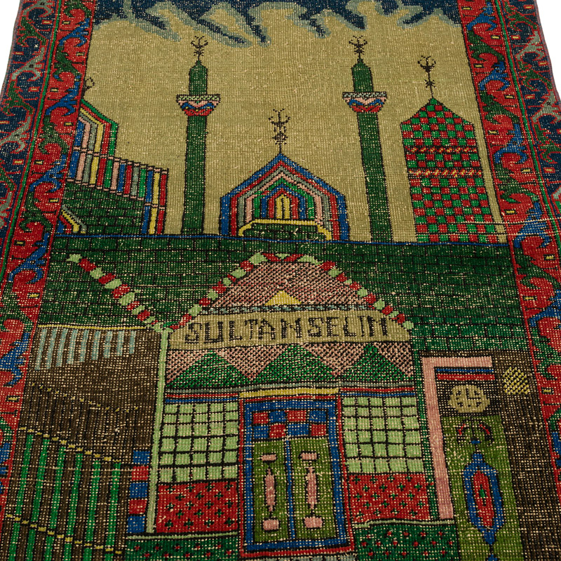 El Dokuma Vintage Halı - 97 cm x 160 cm - K0085412