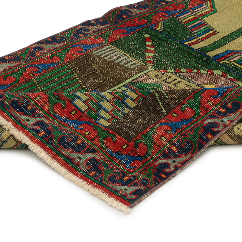 El Dokuma Vintage Halı - 97 cm x 160 cm - K0085412