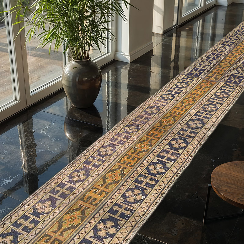 Vintage Turkish Runner Rug - 2' 4" x 20' 4" (28" x 244") - K0085417