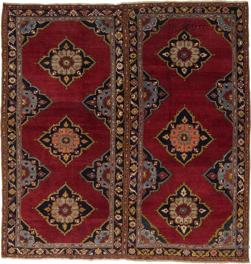 Alfombra Vintage Turca Anudada a Mano - 300 cm x 318 cm - K0085421