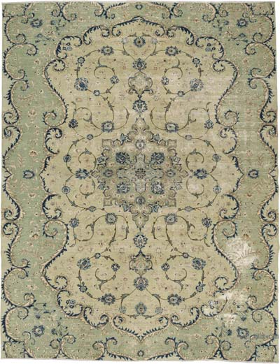 Vintage Hand-Knotted Oriental Rug - 9' 8" x 12' 9" (116" x 153")