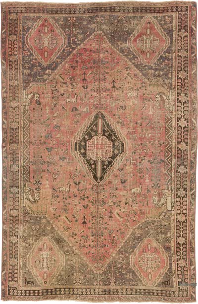 Vintage Hand-Knotted Oriental Rug - 5'  x 7' 8" (60" x 92")