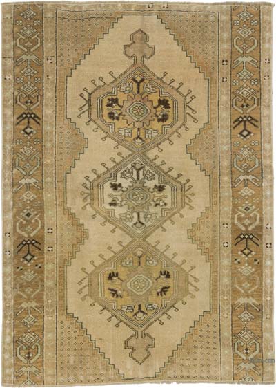 Vintage Turkish Hand-Knotted Rug - 3' 4" x 4' 8" (40" x 56")
