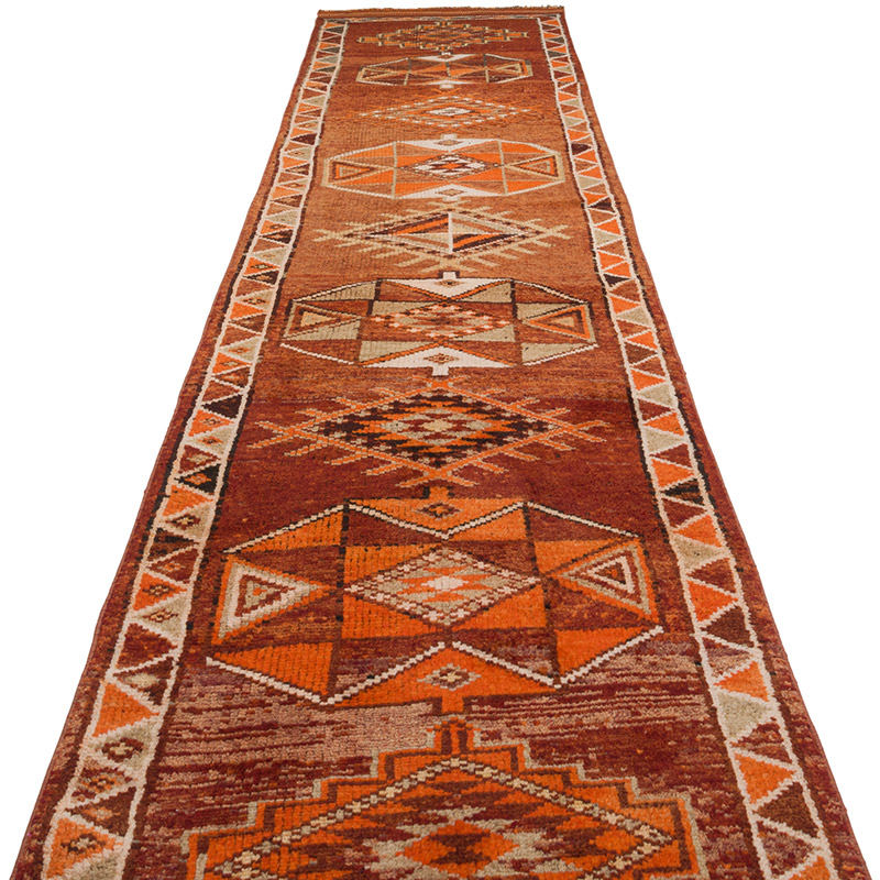 Vintage Tribal Runner Rug - 2' 11" x 13' 7" (35" x 163") - K0085487