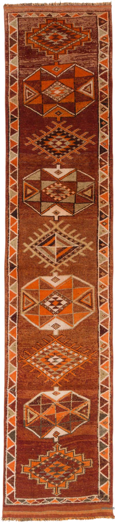 Vintage Tribal Runner Rug - 2' 11" x 13' 7" (35" x 163")