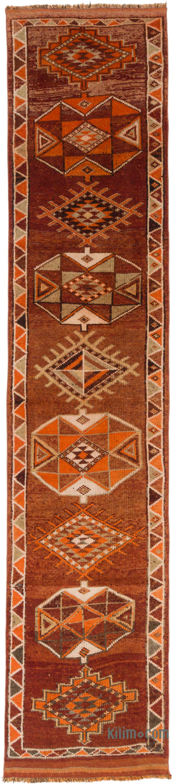 Vintage Tribal Runner Rug - 2' 11" x 13' 7" (35" x 163") - K0085487