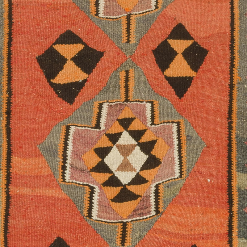 Vintage Herki Kilim Runner - 2' 7" x 9' 1" (31" x 109") - K0085499