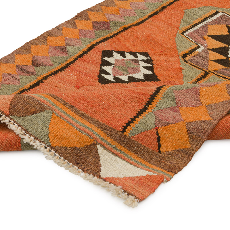 Vintage Herki Kilim Runner - 2' 7" x 9' 1" (31" x 109") - K0085499