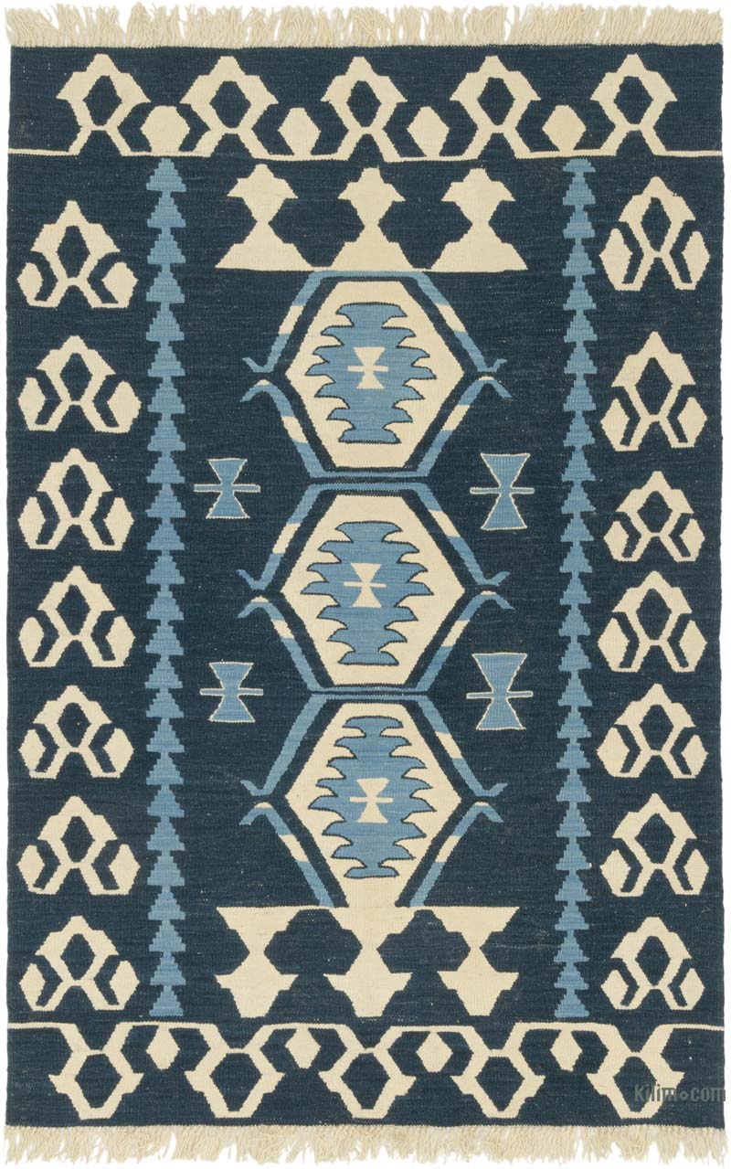 Yeni Kök Boya El Dokuma Kilim - 127 cm x 191 cm - K0085519