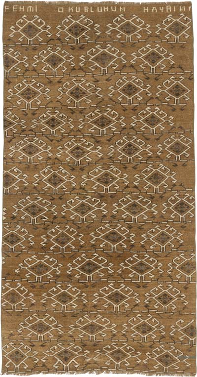 Alfombra Vintage Turca Anudada a Mano - 126 cm x 238 cm