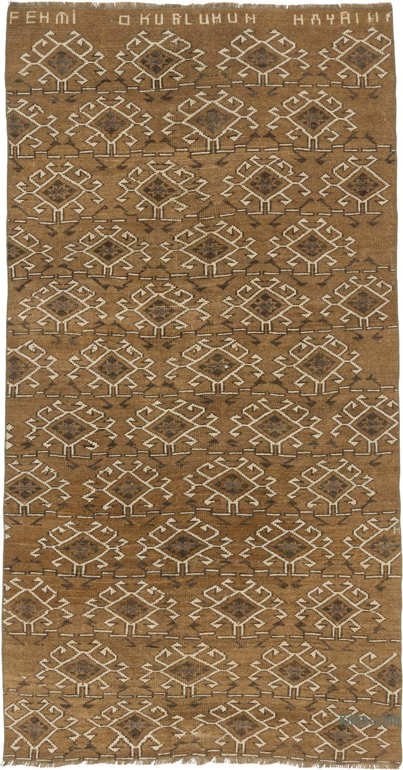 Alfombra Vintage Turca Anudada a Mano - 126 cm x 238 cm - K0085521