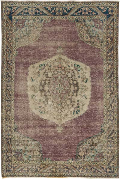 Vintage Turkish Hand-Knotted Rug - 6' 5" x 9' 6" (77" x 114")