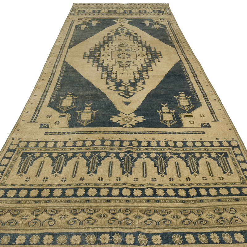 Vintage Turkish Hand-Knotted Rug - 4' 3" x 13' 1" (51" x 157") - K0085525