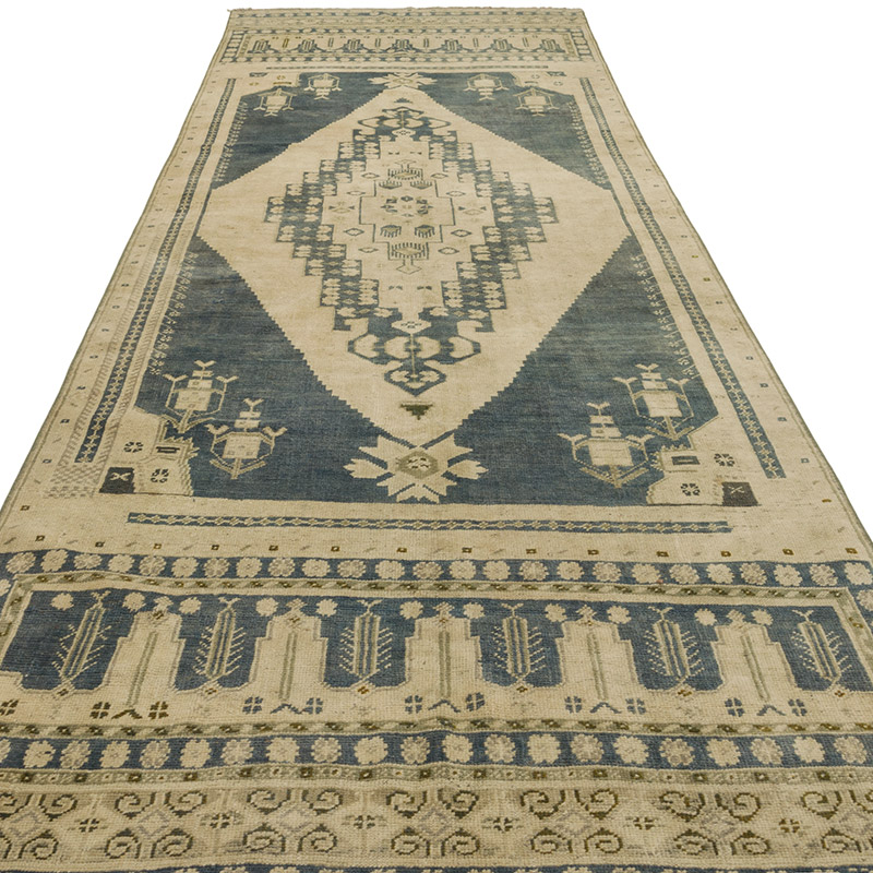 Vintage Turkish Hand-Knotted Rug - 4' 3" x 13' 1" (51" x 157") - K0085525