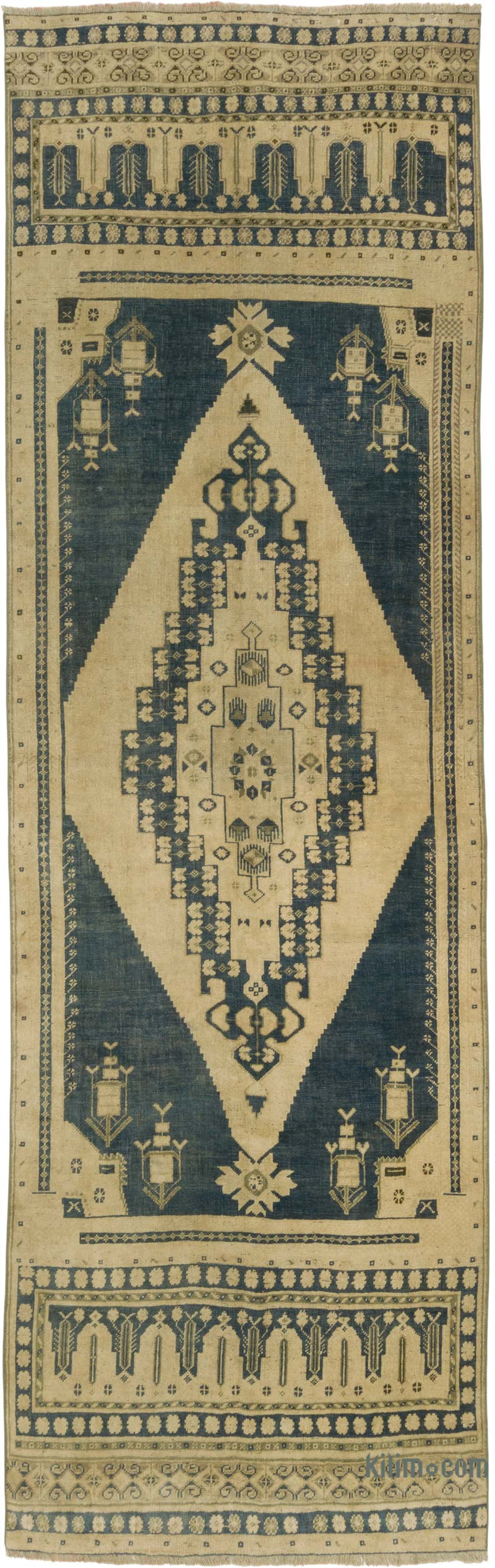Vintage Turkish Hand-Knotted Rug - 4' 3" x 13' 1" (51" x 157") - K0085525