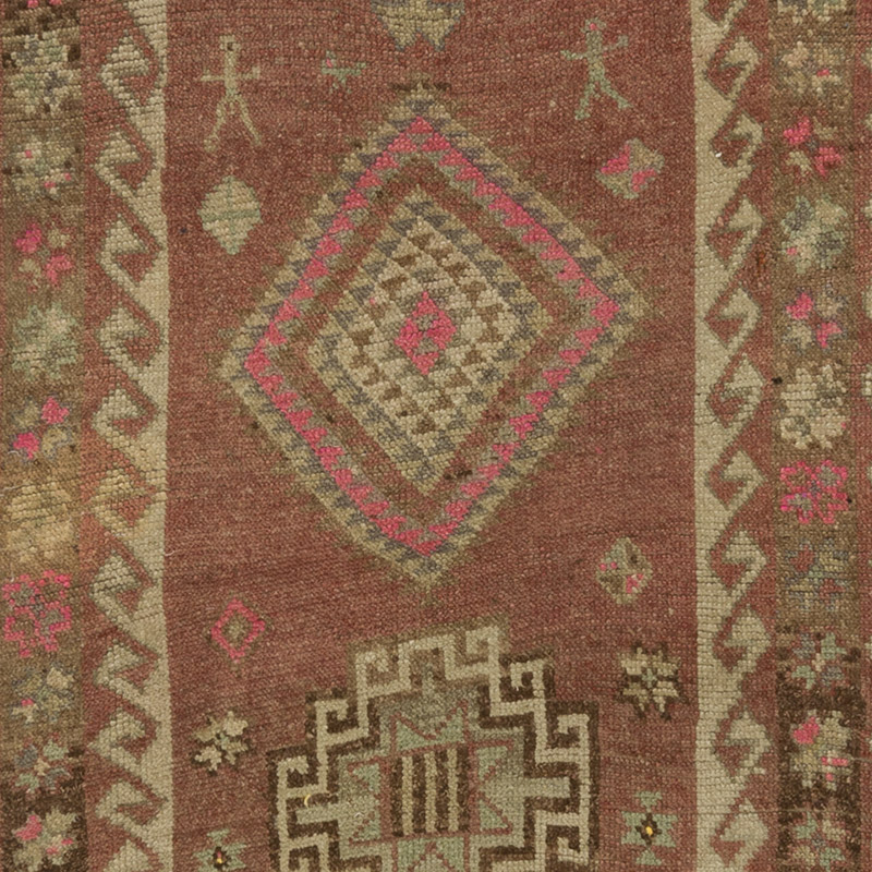 Alfombra Vintage de pasillo - 114 cm x 346 cm - K0085526