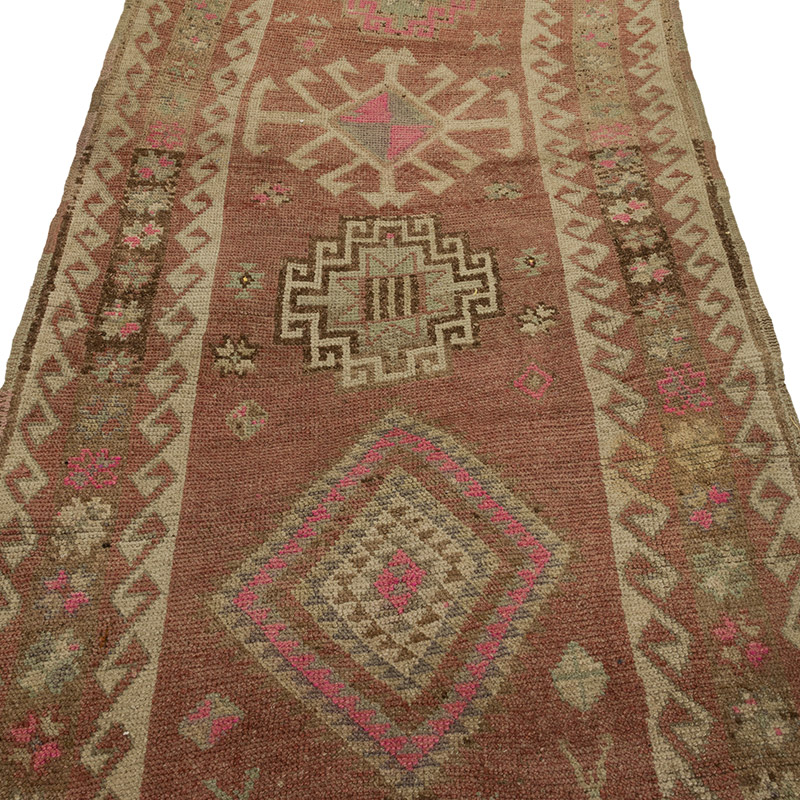 Alfombra Vintage de pasillo - 114 cm x 346 cm - K0085526