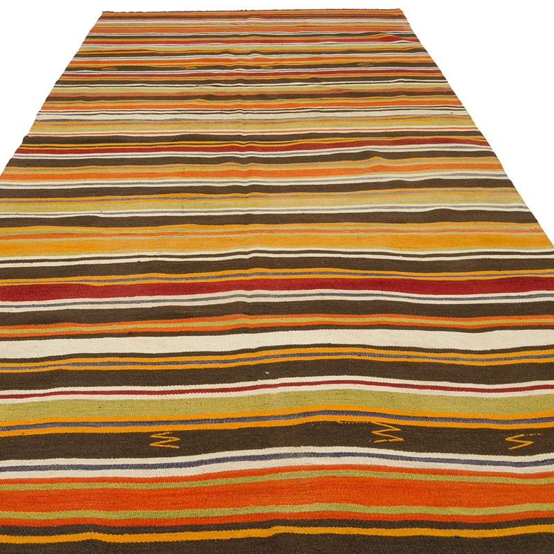 Vintage Turkish Kilim Rug - 5' 4" x 12' 5" (64" x 149") - K0085529
