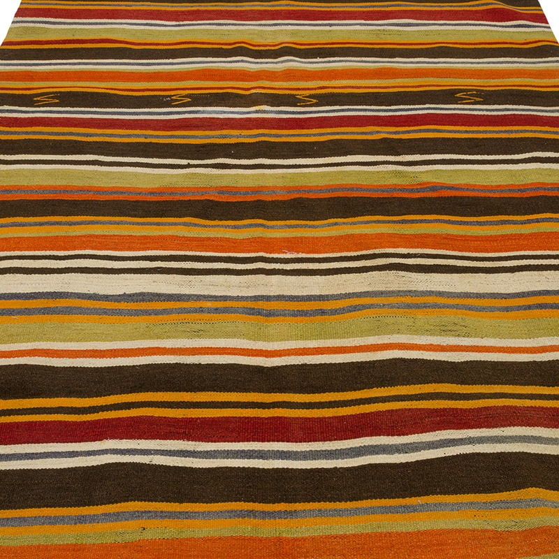Vintage Turkish Kilim Rug - 5' 4" x 12' 5" (64" x 149") - K0085529