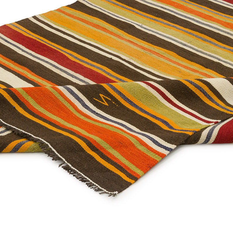 Vintage Turkish Kilim Rug - 5' 4" x 12' 5" (64" x 149") - K0085529