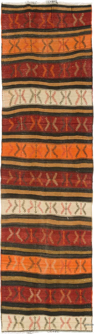 Vintage Sivas Kilim Runner - 3' 3" x 11' 6" (39" x 138")