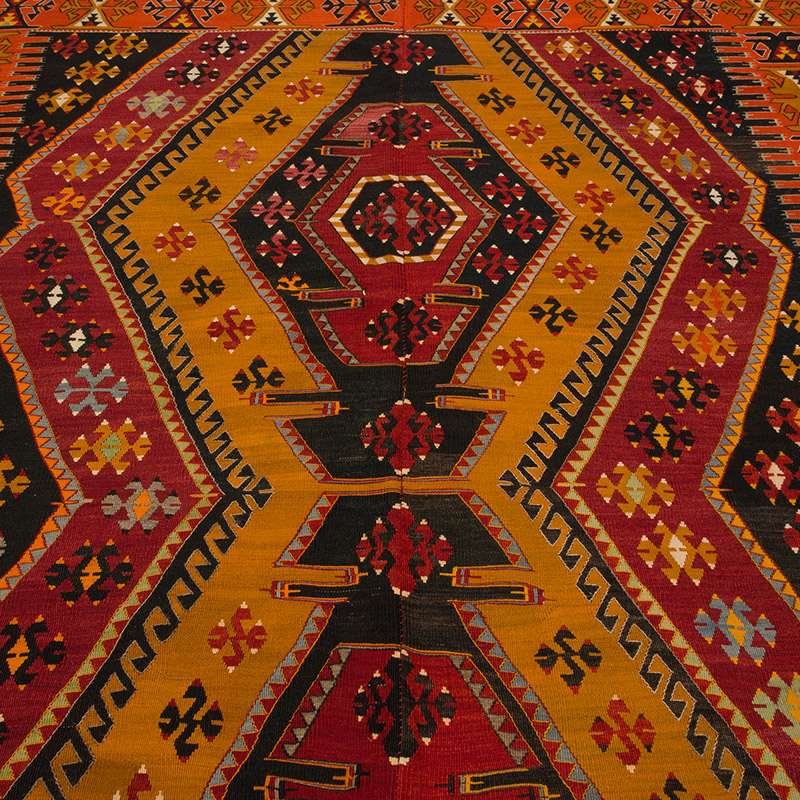 Vintage Malatya Kilim Rug - 6'  x 16' 1" (72" x 193") - K0085533