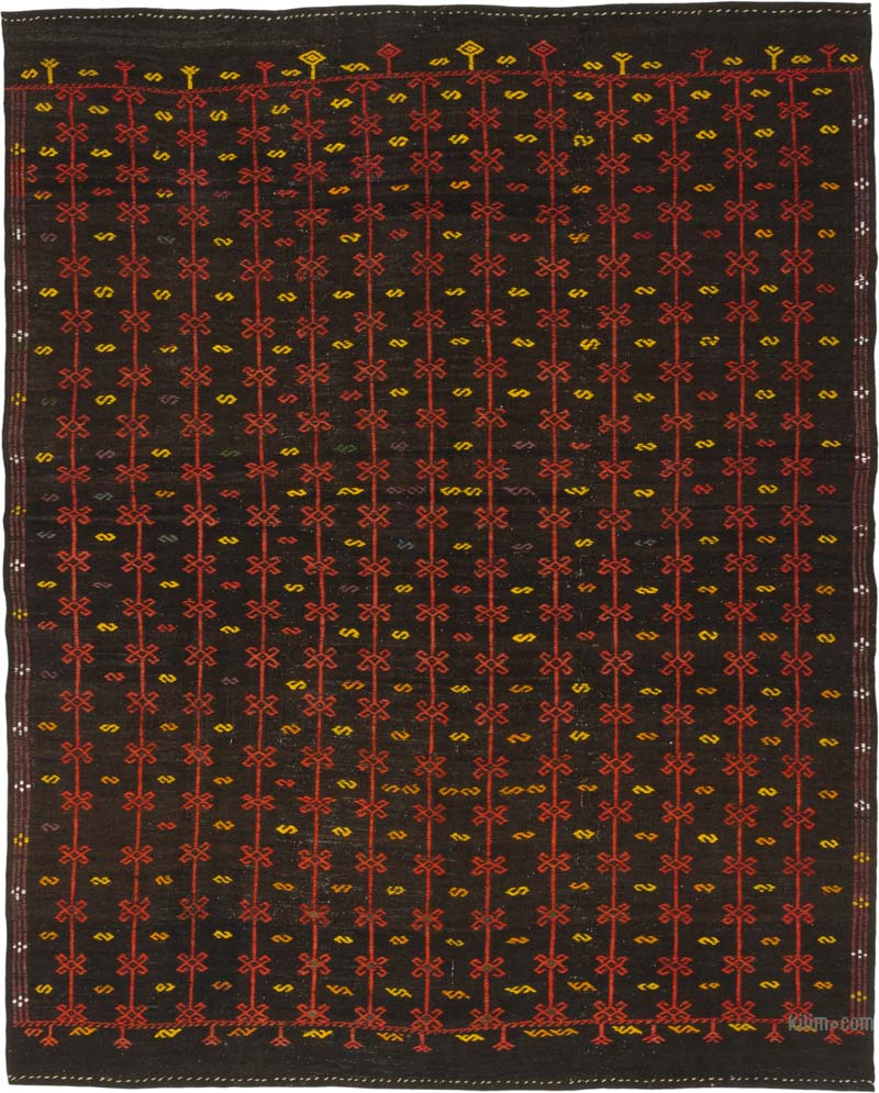 Vintage Anatolian Jijim Rug - 7' 2" x 9' 1" (86" x 109") - K0085558