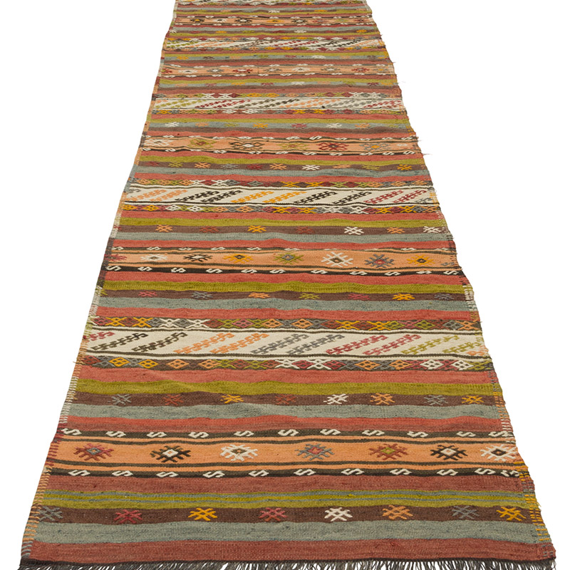 Vintage Sivas Kilim Runner - 2' 7" x 10' 4" (31" x 124") - K0085560