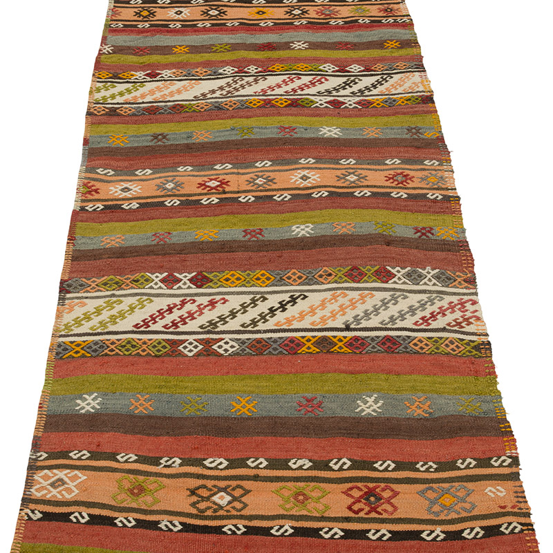 Vintage Sivas Kilim Runner - 2' 7" x 10' 4" (31" x 124") - K0085560