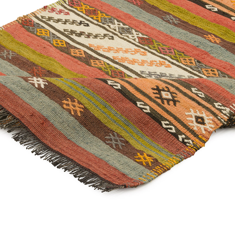 Vintage Sivas Kilim Runner - 2' 7" x 10' 4" (31" x 124") - K0085560