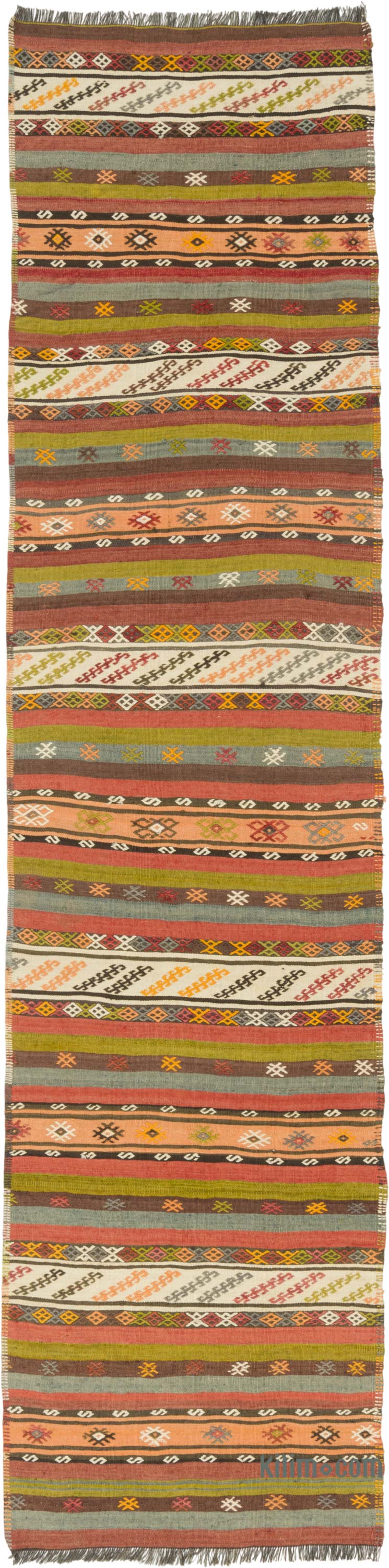 Vintage Sivas Kilim Runner - 2' 7" x 10' 4" (31" x 124") - K0085560