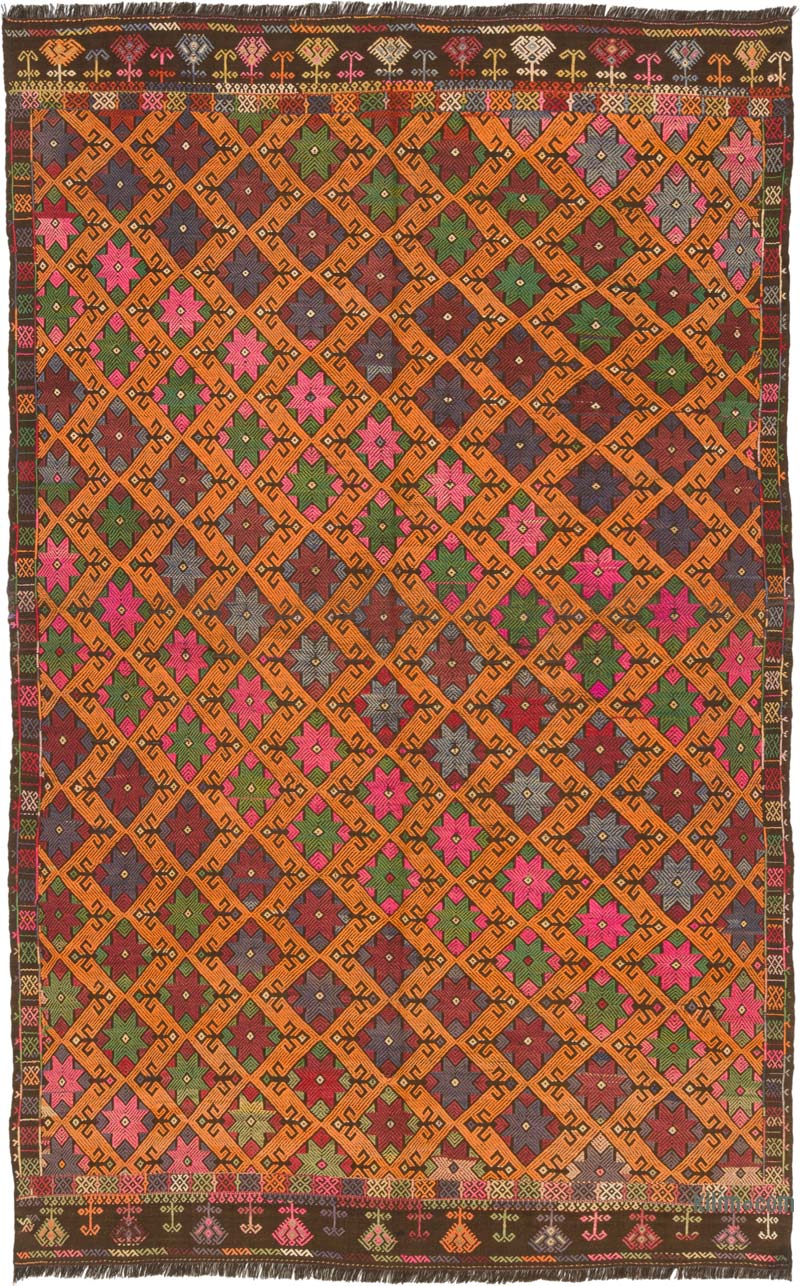 Vintage Anatolian Jijim Rug - 5' 3" x 8' 2" (63" x 98") - K0085563