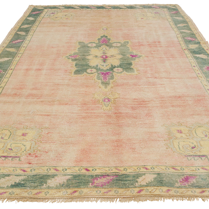 Vintage Turkish Hand-Knotted Rug - 5' 11" x 9' 1" (71" x 109") - K0085569