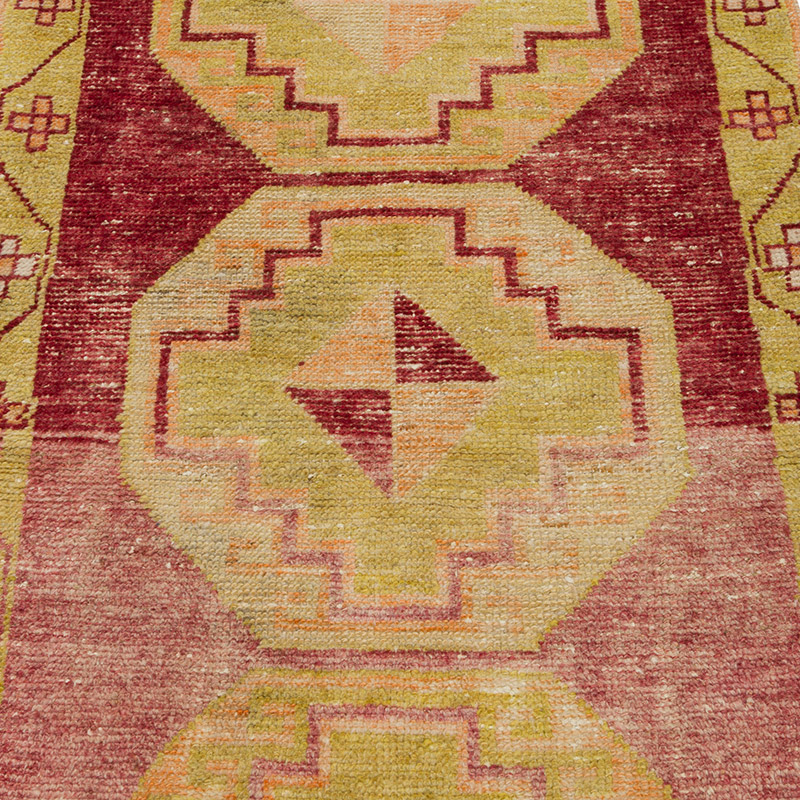 Alfombra Vintage Turca Anudada a Mano - 77 cm x 142 cm - K0085580