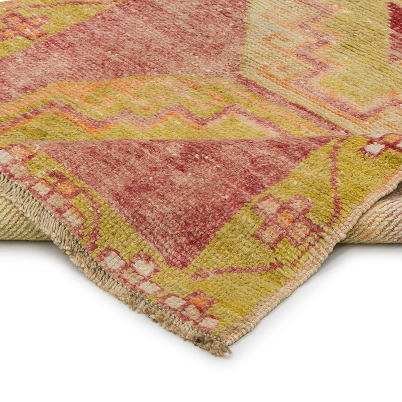 Alfombra Vintage Turca Anudada a Mano - 77 cm x 142 cm - K0085580