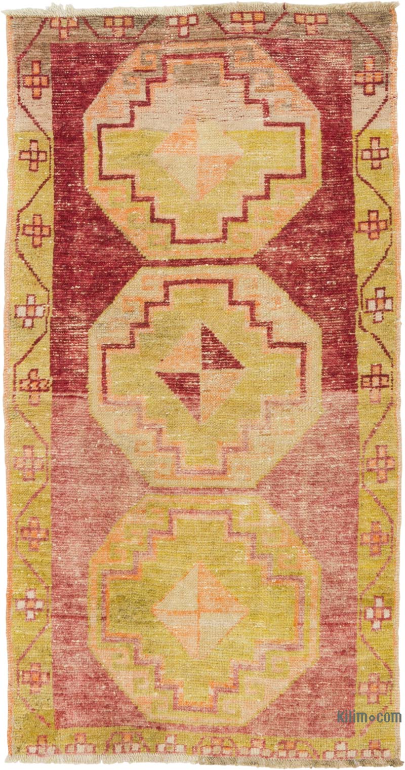 Alfombra Vintage Turca Anudada a Mano - 77 cm x 142 cm - K0085580