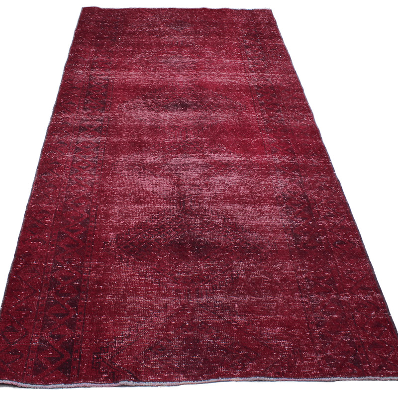 Boyalı El Dokuma Vintage Halı - K0085586