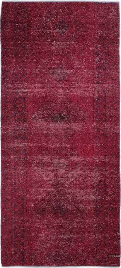 Over-dyed Vintage Hand-Knotted Turkish Rug - 3' 7" x 7' 10" (43" x 94")