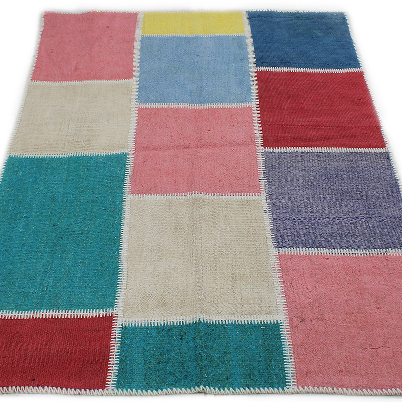 Alfombra Kilim de Retazos - 108 cm x 148 cm - K0085592