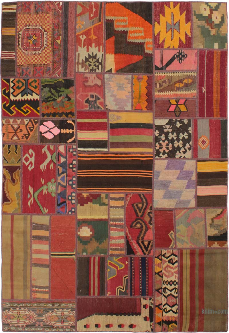 Patchwork Kilim Rug - 4' 2" x 6' 2" (50" x 74") - K0085594