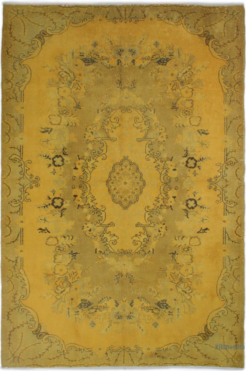 Alfombra Turca Vintage Sobre-teñida - K0085597