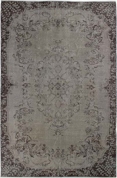 Over-dyed Vintage Hand-Knotted Turkish Rug - 6'  x 9' 3" (72" x 111")