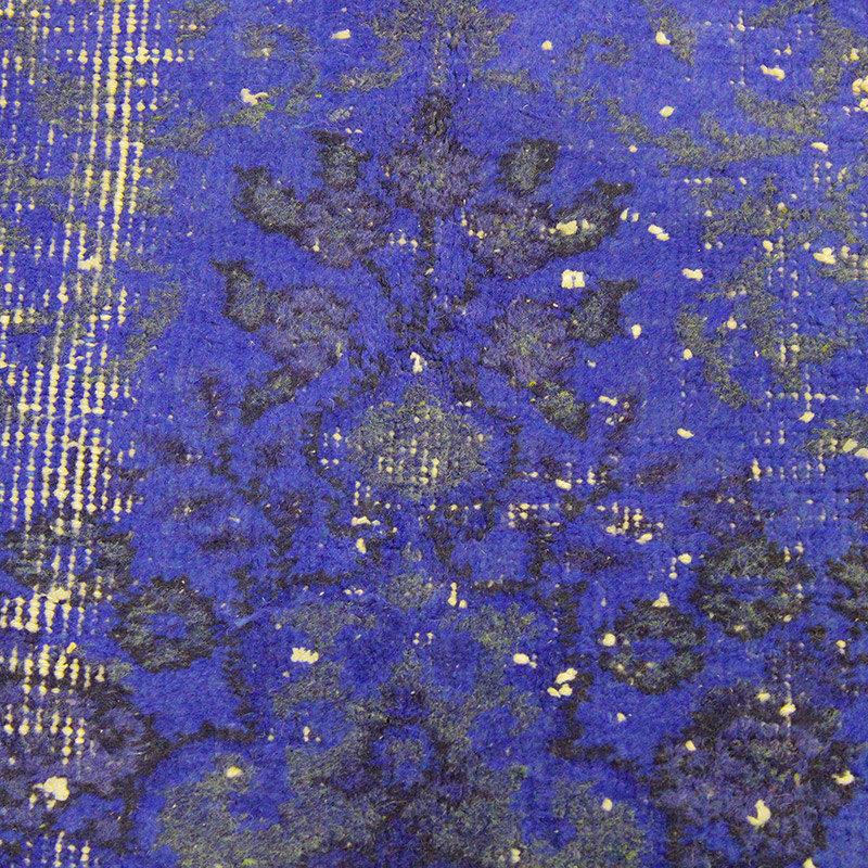 Over-dyed Vintage Hand-Knotted Turkish Rug - 4' 9" x 9'  (57" x 108") - K0085602