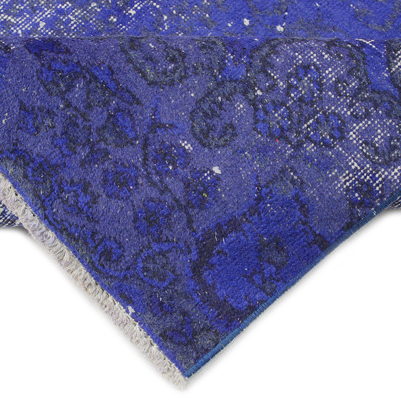 Over-dyed Vintage Hand-Knotted Turkish Rug - 4' 9" x 9'  (57" x 108") - K0085602