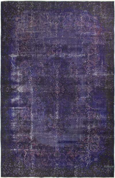 Over-dyed Vintage Hand-Knotted Turkish Rug - 6' 3" x 9' 9" (75" x 117")