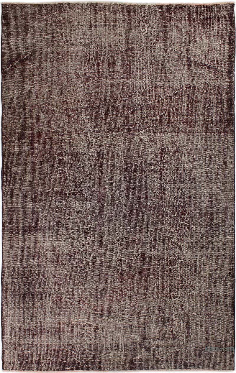 Over-dyed Vintage Hand-Knotted Turkish Rug - 5' 3" x 8' 9" (63" x 105") - K0085604