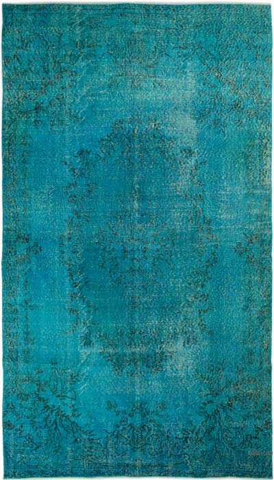 Over-dyed Vintage Hand-Knotted Turkish Rug - 5' 5" x 9' 8" (65" x 116")